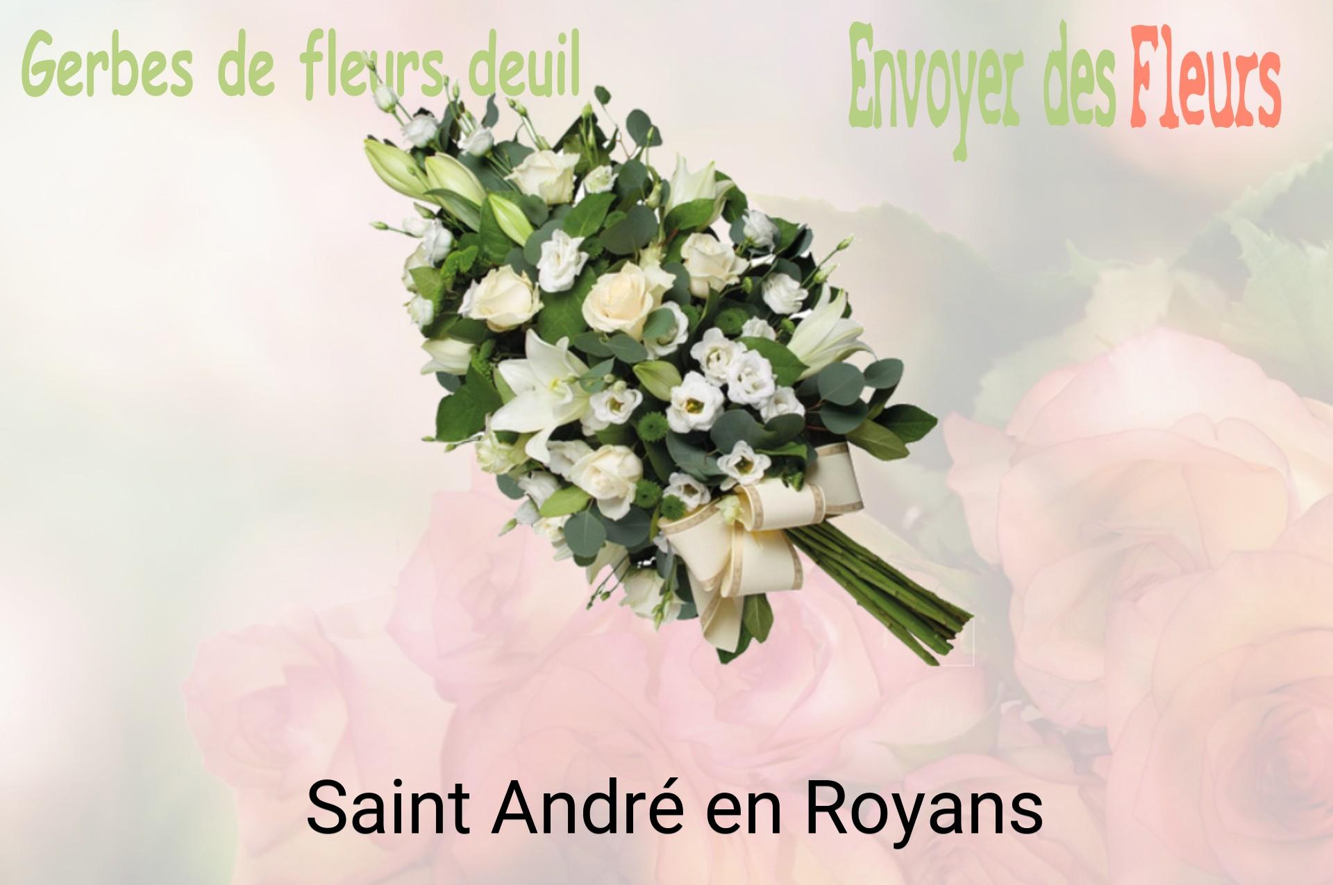 Gerbe de fleurs de deuil livrée à Saint-André-en-Royans